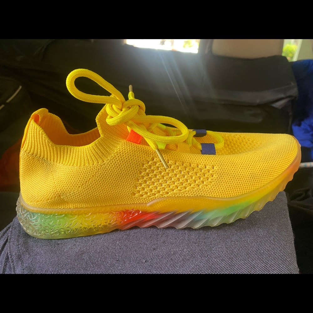 Yellow sneakers
